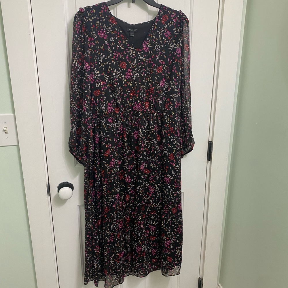 Ann Taylor floral maxi dress large petite